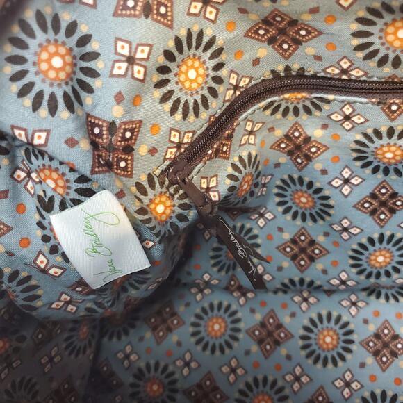 Retired Vera Bradley 3 Piece Purse & Wallet Set Women's Brown Floral Pasley Set - Picture 13 of 16